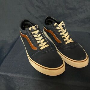Vans Blue and Brown Old Skool Sneakers